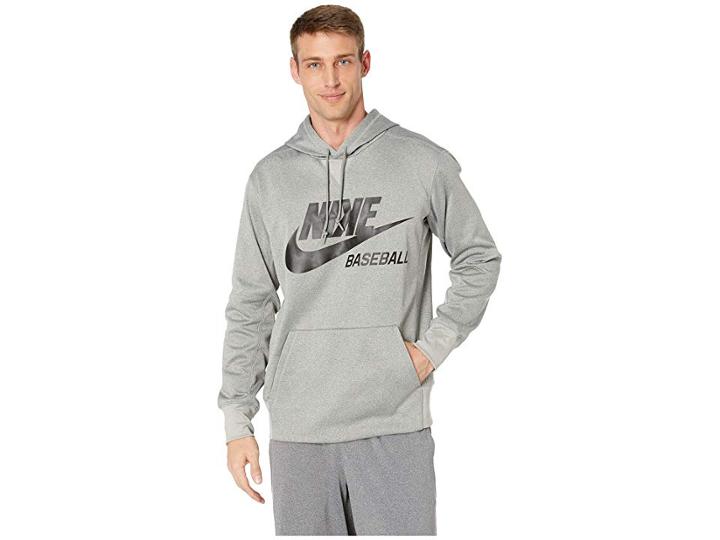Nike Baseball Hoodie (dark Grey Heather/black) Men's Sweatshirt