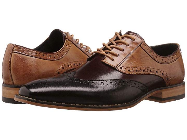 Stacy Adams Tinsley Wingtip Oxford (black/burgundy/tan) Men's Lace Up Casual Shoes