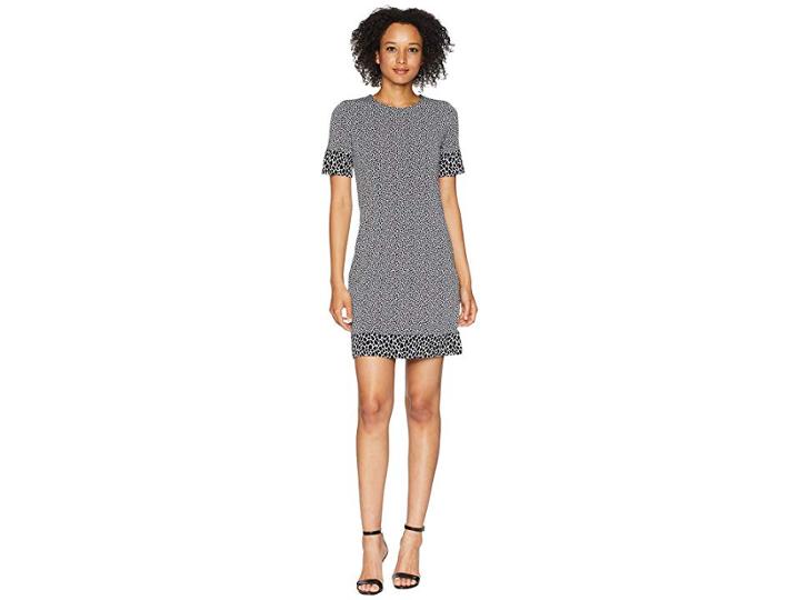 Michael Michael Kors Graphic Leopard Dress (white/black) Women's Dress