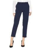 Tahari By Asl Ankle Length Twill Pants (navy) Women's Casual Pants