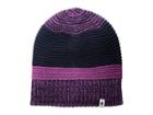 Smartwool Winter Valley Stripe Beanie (deep Navy/meadow Mauve Heather) Beanies