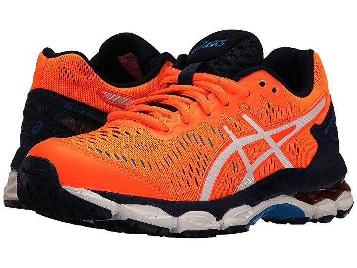 Asics Kids Gel-kayano 23 Gs (little Kid/big Kid) (shocking Orange/white/blue) Boys Shoes
