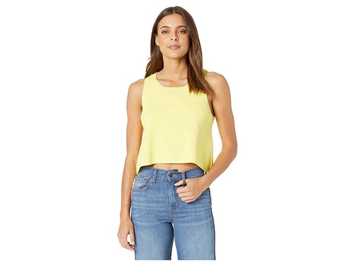 Bcbgmaxazria Cropped Sleeveless Pullover Sweater (limelight) Women's Sweater