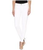 Hudson Nico Mid-rise Ankle Super Skinny In White (white) Women's Jeans