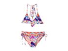 Hobie Kids Chevron And On Triangle Top Hipster Swim Set (big Kids) (multicolored) Girl's Swimwear Sets