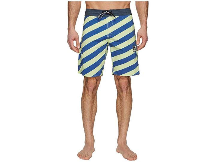 Volcom Stripey Stoney 19 (shadow Lime) Men's Swimwear
