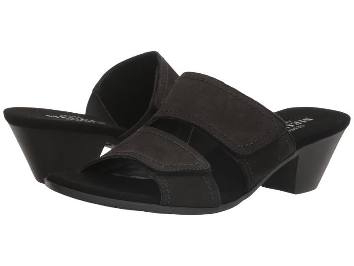 Sesto Meucci Pasha (black Soft Nabuk) Women's Sandals