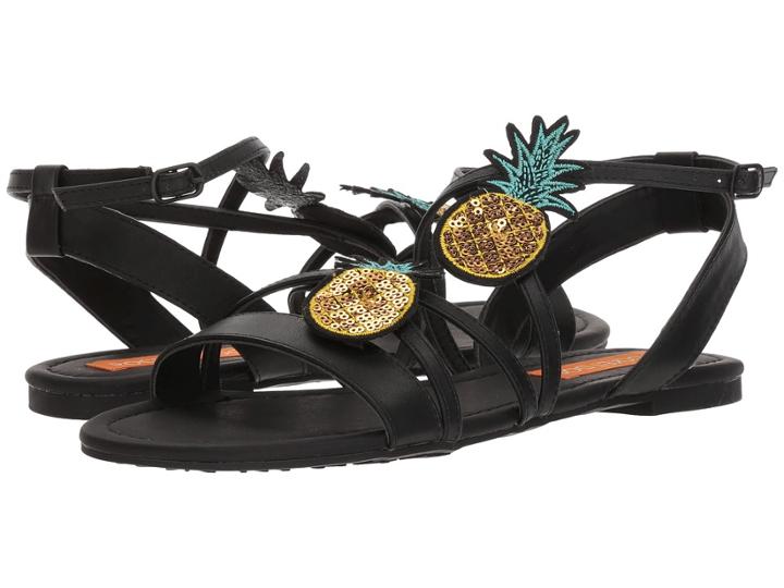 Rocket Dog Hippy (black/pineapple Patch Smooth) Women's Sandals