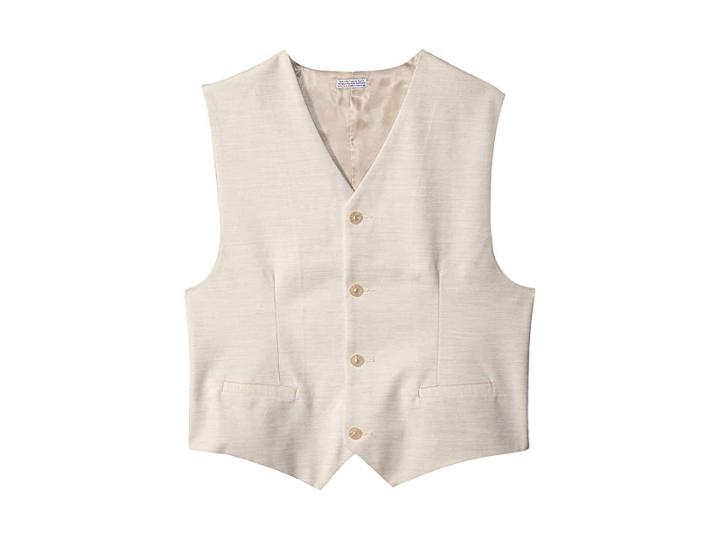 Calvin Klein Kids Shiny Slub Twill Vest (big Kids) (hummus) Boy's Vest