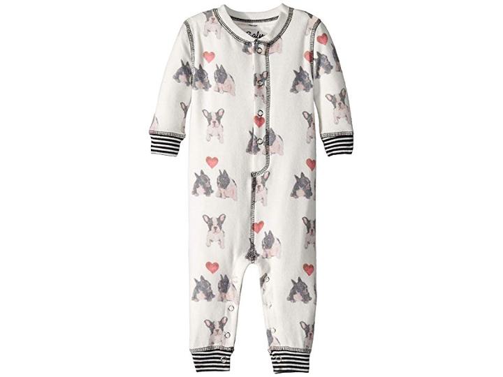 P.j. Salvage Kids Dogs Hearts Romper (infant) (ivory) Girl's Jumpsuit & Rompers One Piece