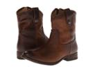 Frye Melissa Button Short (dark Brown Washed Antique Pull Up) Cowboy Boots
