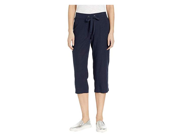Per Se 21 Drawstring Capris (navy) Women's Casual Pants