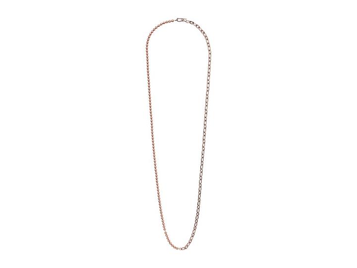 Michael Kors Pearl Link Dual Strand To Choker Necklace (rose Gold) Necklace