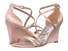 Badgley Mischka Bonanza (light Pink Satin) Women's Wedge Shoes