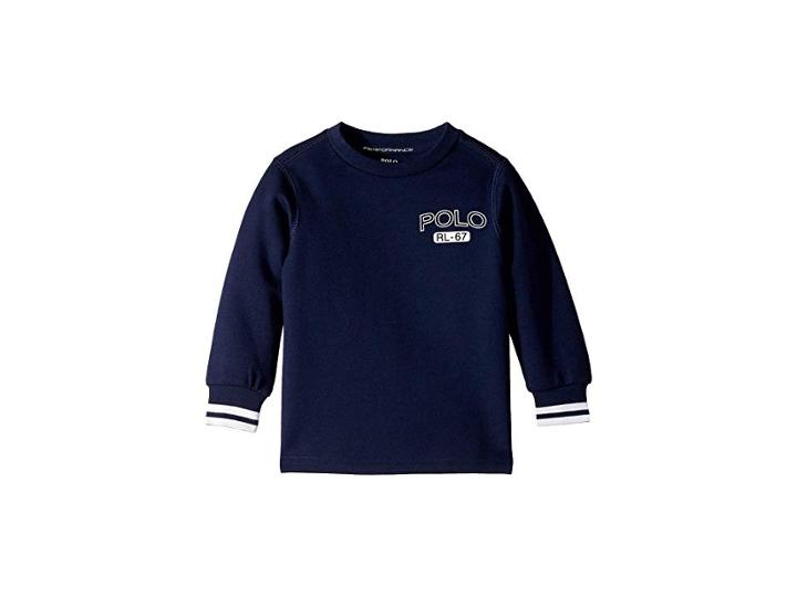 Polo Ralph Lauren Kids Double Knit Graphic T-shirt (toddler) (french Navy) Boy's Clothing