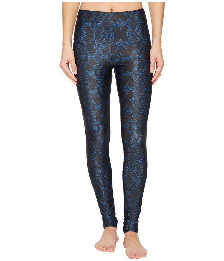 Onzie High Rise Leggings (navy Python) Women's Casual Pants
