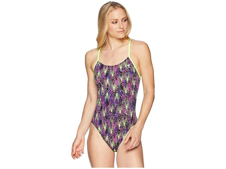 Tyr Waikiki Cutoutfit (yellow/purple) Women's Swimsuits One Piece