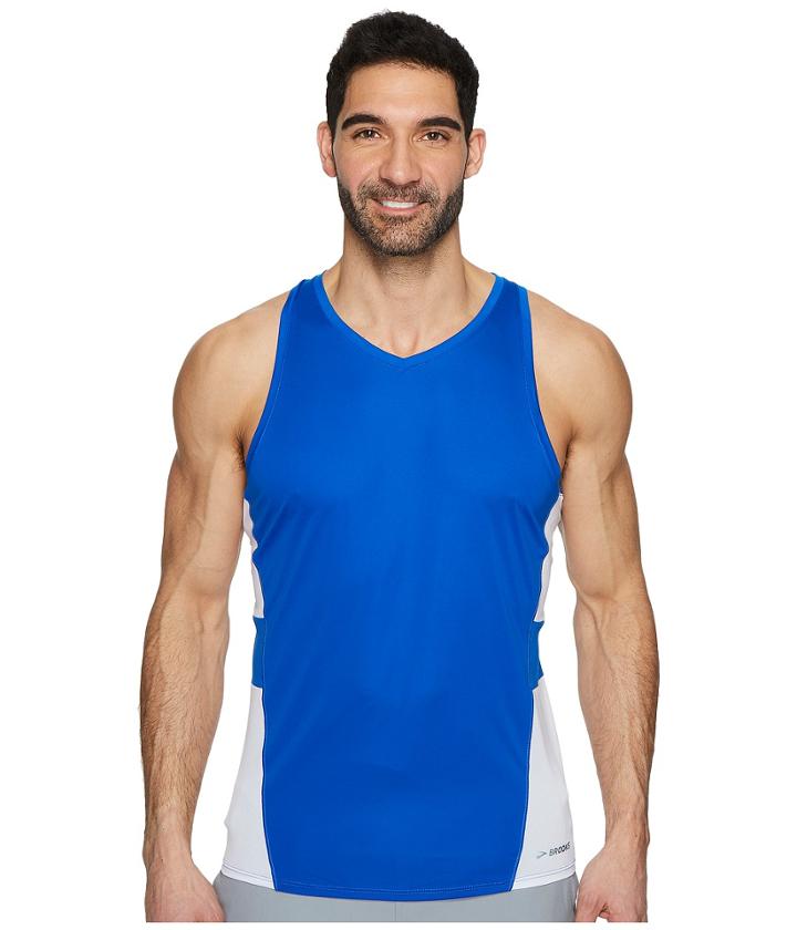 Brooks Stealth Singlet (royal/white) Men's Workout