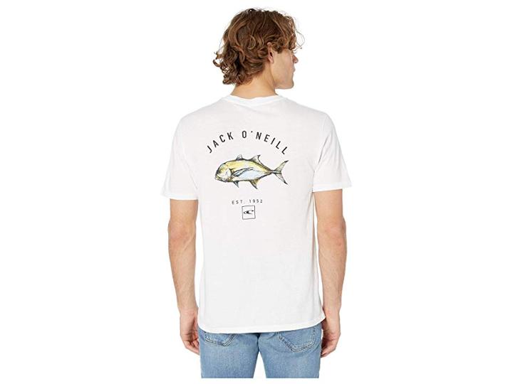 O'neill Crevalle Short Sleeve Screen Tee (white) Men's T Shirt