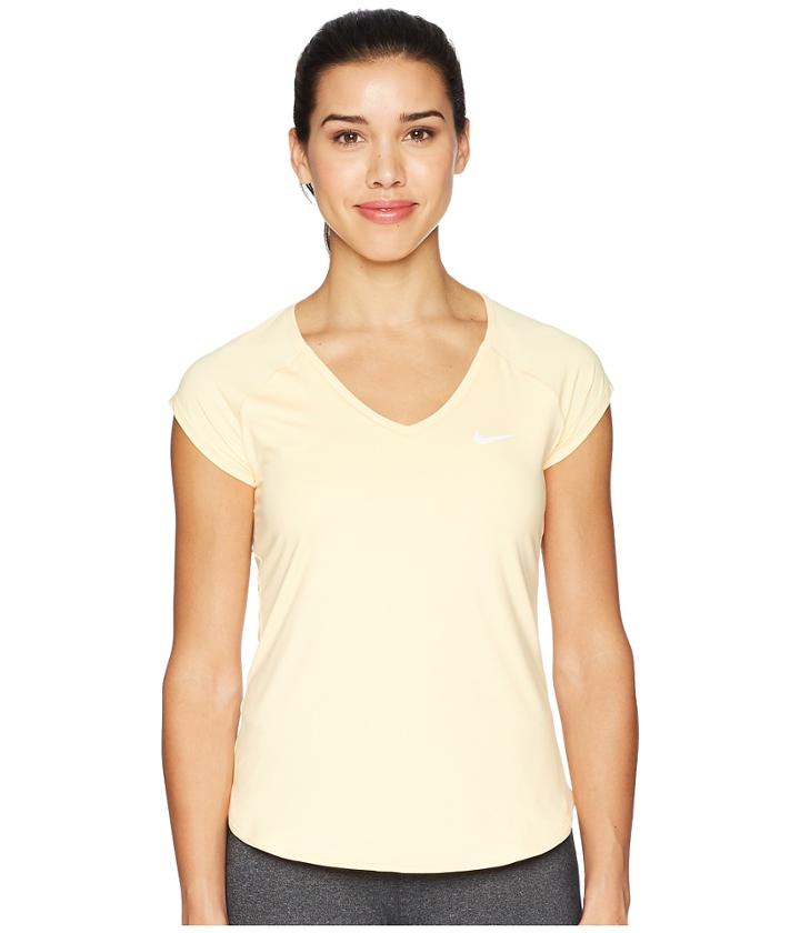 Nike Nike Court Pure Tennis Top (tangerine Tint/white) Women's Short Sleeve Pullover