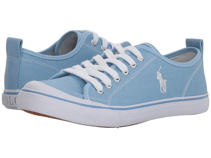 Polo Ralph Lauren Kids Karlen (big Kid) (elite Blue Canvas/white Pony Player) Kid's Shoes