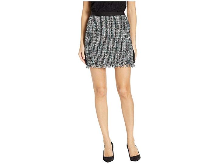 Juicy Couture Hw Multi Textured Tweed Skirt (multicolor Textured Tweed) Women's Skirt