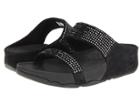 Fitflop Flaretm Slide Leather (black Leather) Women's Sandals