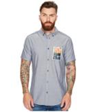 Rvca That'll Do Fill Short Sleeve (distant Blue) Men's Clothing