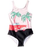 Kate Spade New York Kids Road Trip One-piece (big Kids) (sonata Pink) Girl's Swimsuits One Piece