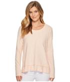 Mod-o-doc Forward Seam Pullover Jacquard Sweater Knit (peach) Women's Sweater