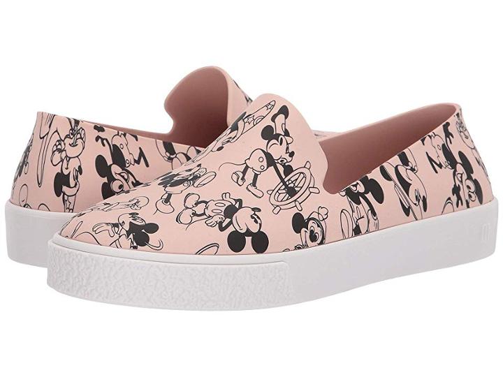 Melissa Shoes Ground + Mickey (pink/white) Women's Shoes