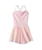Bloch Kids Printed Bodice Mesh Skirted Leotard (toddler/little Kids/big Kids) (candy Pink Blossom) Girl's Jumpsuit & Rompers One Piece
