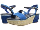 Cole Haan Arden Wedge (empire Blue Nubuck) Women's Sandals
