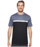 Speedo Color Block Short Sleeve Swim Tee (speedo Black) Men's Swimwear