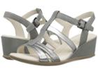 Ecco Shape 35 Wedge Buckle (alusilver/wild Dove Cow Leather) Women's Wedge Shoes
