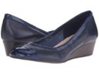Cole Haan Elsie Cap Toe Wedge Ii (blazer Blue) Women's Wedge Shoes