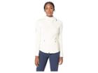 New Balance Nycm Nb Heatloft Asymmetrical Jacket (sea Salt Heather) Women's Coat