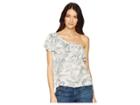 Lucky Brand Tropical One Shoulder Top (natural Multi) Women's Short Sleeve Pullover