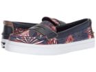 Cole Haan Pinch Weekender Luxe (tropical Print Satin/marine Blue Leather/ivory) Women's Shoes