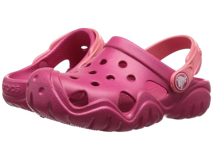 Crocs Kids Swiftwater Clog (toddler/little Kid) (raspberry/coral) Girls Shoes