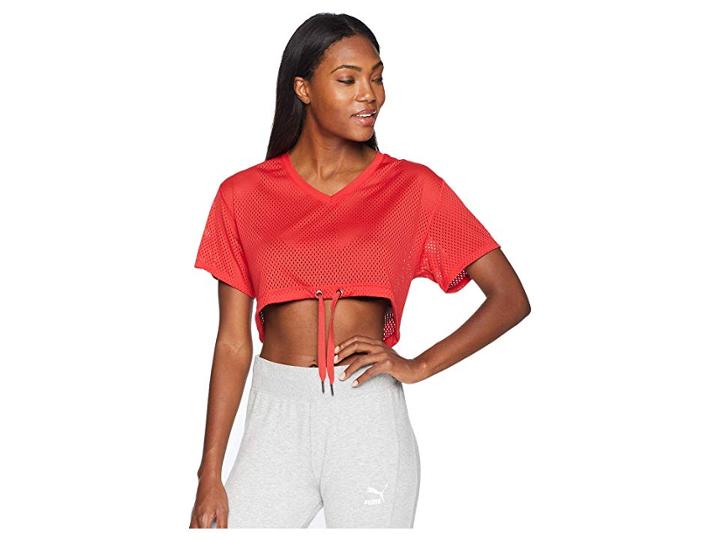 Puma A.c.e. Mesh Layer Tee (ribbon Red) Women's T Shirt