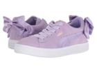 Puma Kids Suede Bow Ac Ps (little Kid/big Kid) (purple Rose) Girls Shoes