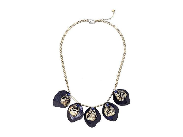 French Connection Petal Drop Collar Necklace 20 (navy) Necklace