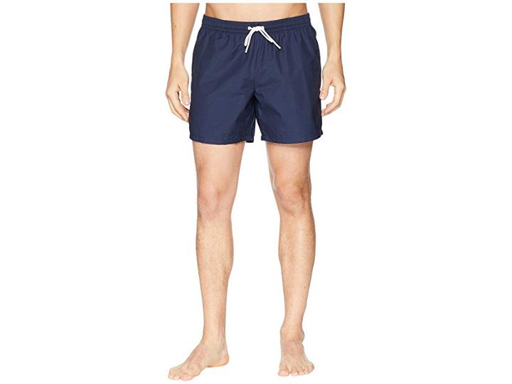 Lacoste Solid Swim Short Length (navy Blue/king) Men's Swimwear