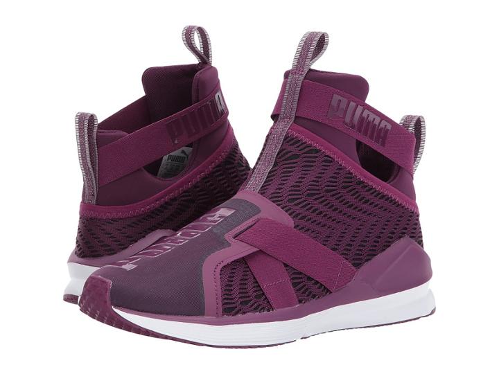 Puma Fierce Strap Swirl (dark Purple/puma White) Women's Shoes