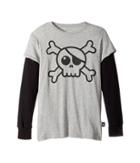 Nununu Skull T-shirt (little Kids/big Kids) (heather Grey) Kid's Clothing