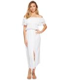 La Blanca Costa Brava Off The Shoulder Midi Dress Cover-up (white) Women's Swimwear