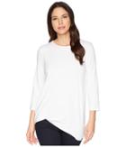 Lisette L Montreal Siena Jersey Side Knot Top (white) Women's Long Sleeve Pullover