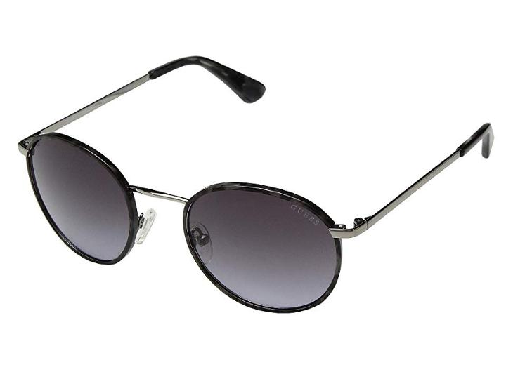 Guess Gu7415 (shiny Light Nickel/gradient Smoke) Fashion Sunglasses