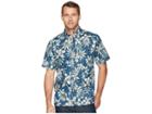 Reyn Spooner Onishi Garden Classic Fit Aloha Shirt (lake) Men's Short Sleeve Button Up